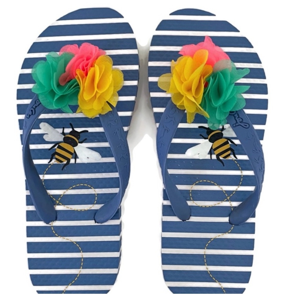 Joules Blue Sandals with Vibrant Design